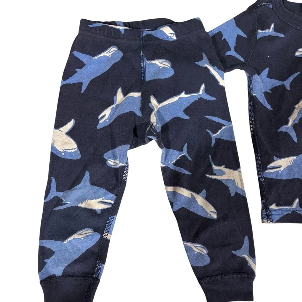 Hanna Andersson Lot of Boys Pajama Set and Two Shirts Shark Bear 2T